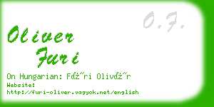oliver furi business card